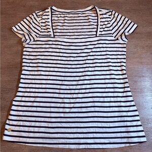 Lilly Pulitzer Navy and White Striped Tee